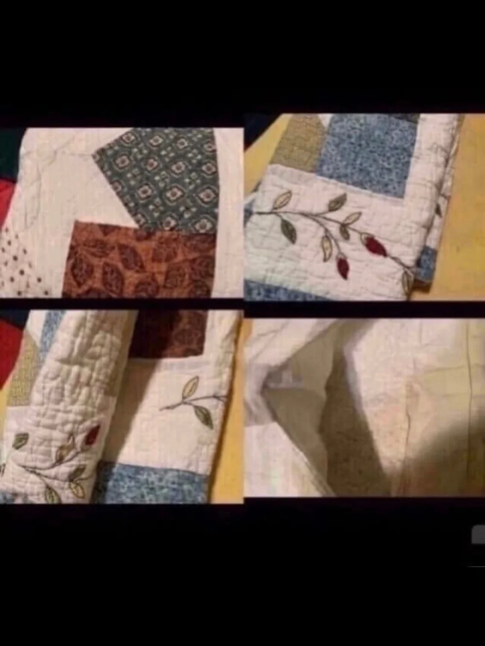 Quilted Country Patchwork PILLOW SHAM SET —includes two shams